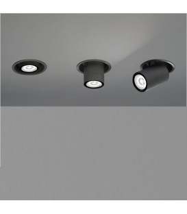 12W LED Įmontuojamas šviestuvas NOVA Black 248189