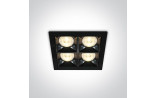 16W LED Įmontuojamas šviestuvas Black 50406B/B/W