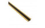 LED profilis LINE MINI Gold įmontuojamas su juodu dangteliu INLINEM-XL-B-2M-G