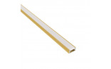 LED profilis LINE MINI Gold paviršinis su baltu dangteliu LINEM-OP-2M-G