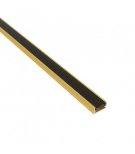 LED profilis LINE MINI Gold paviršinis su juodu dangteliu LINEM-B-2M-G